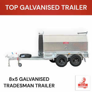 8x5 Tradesman Trailer with Canopy Tradie Trailer Galvanised 2t ATM