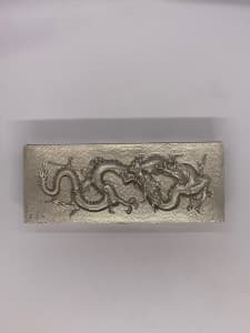 RARE Antique Chinese Export Silver Dragon Motif Box