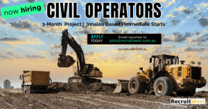 Experienced Civil Plant Operators Wanted for Mitchell Freeway upgrade