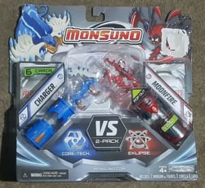 Monsuno Spin Pop Out Battle Figures Charger and Moonfire