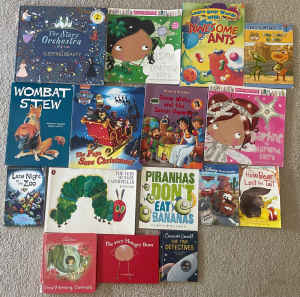 Childrens books very hungry caterpillar, wombat stew paw patrol & More