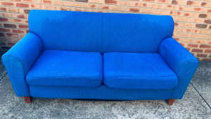 3 and 2 seater blue sofas in good condition. FREE