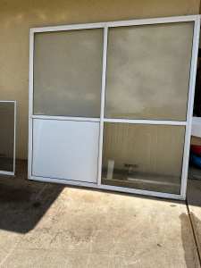 Large Aluminium white wall window house garage