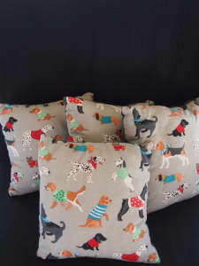 Handmade Dog Pattern Cushion Pillow (x 4 available)