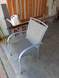 10 Outdoor Chairs. Lightweight Aluminium. In Grey.