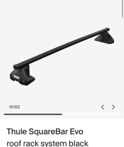 Thule SquareBar Evo roof rack ski holder