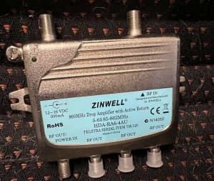 Zinwell HDA-RA6-4AU-1 .2 4 Way Drop Amplifier for NBN