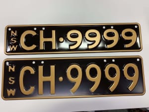 NSW custom number plate CH-9999