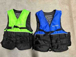 PFDs (life jackets), 2, Marlin Dominator, adult and small adult size