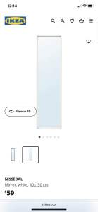 IKEA Freestanding Bedroom Mirror