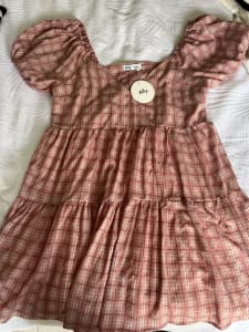 New with tags Checkered Smock Dress sz 12