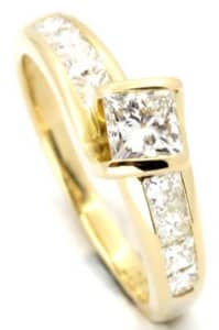 Michael Hill 18ct Yellow Gold Ladies Diamond Ring Size L 1.3ct TDW 