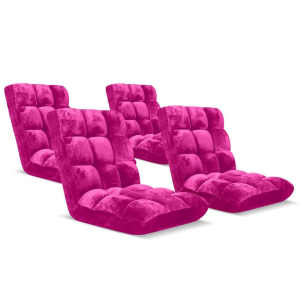 4X Floor Recliner Folding Lounge Sofa Futon Couch Folding Chair C...