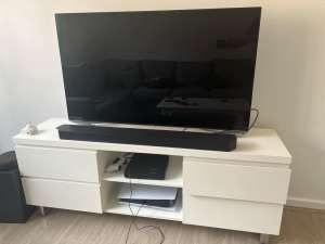 Gloss White Tv cabinet 1.65m width