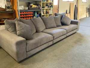 Four seater fabric lounge