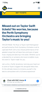 3 x Taylor Made tickets-Perth Symphony Orchestra