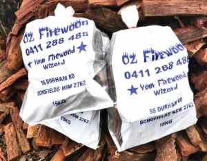 Bagged Firewood & Hardwood Kindling Available at Oz Firewood