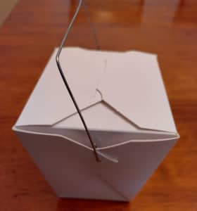 Noodle Boxes - Plain White, with wire handle, to decorate - Qty 137