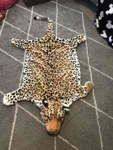 Children material Leopard rug /throw