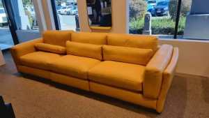 Cameo leather lounge 3 seater