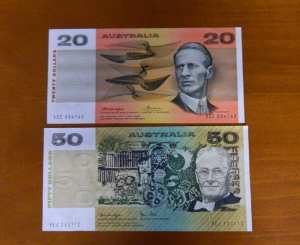 Australian Bank Notes - 1970s Paper Decimal Notes