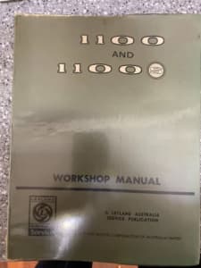Austin Leyland 1100 and 1100S Factory soft cover workshop manual