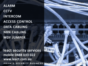 Data cable, Intercom, MDF jumper, NBN CABLE phone line, CCTV,  alarm
