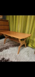 1950s Queensland maple coffee table, fully restored. 