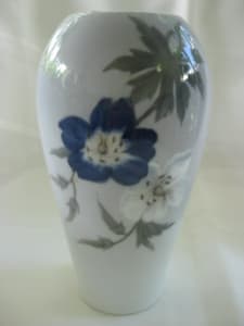 Royal Copenhagen Vase - Blue Floral - Antique