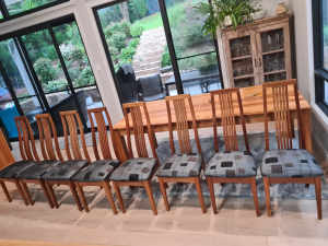 8 Tasmanian myrtle dining chairs