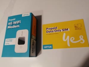 Optus pre-paid 4G WiFi Huawei modem - new in the box, with SIM card