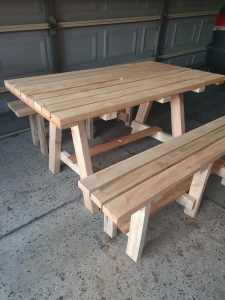 Outdoor setting 1400x780 made from solid timber read ad