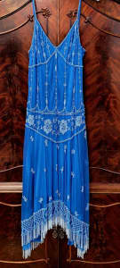Nocturne Silk Beaded Flapper Dress