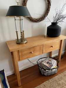 Kauri pine . Hall table, sideboard, console $225. Price drop, $100
