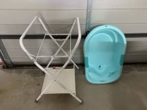 Roger Armstrong Bath with Stand and OK baby bath support