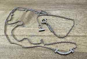 Tiffany & Co Mini Smile Necklace 18ct White Gold & Diamonds