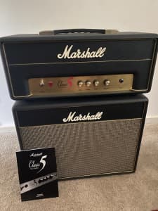Marshall Class 5 (5-Watts) Guitar Amp Head and Cab (Made in England)