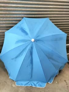 Blue beach/ sun umbrella