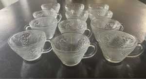 12 x Punch Bowl Glasses $5 the lot