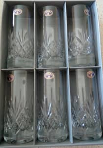 Bohemia Vintage Crystal Glasses Highball Tumbler Goblets Set (6x350ml)