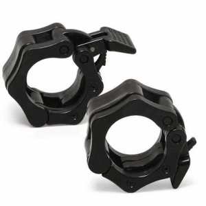 PAIR OLYMPIC BARBELL WEIGHTS BAR LOCK JAW COLLARS