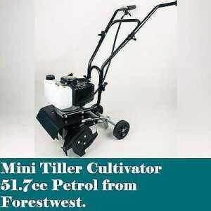 Mini Tiller Cultivator Rotary Hoe 51.7cc Petrol Engine BM11117