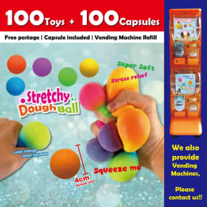 (100 pcs) Stretchy Dough Ball with 50mm capsules