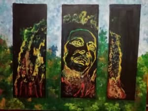 Bob Marley Painting by Artist Thomas Hardy