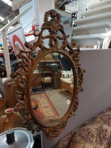 Mirror, ornate gilt frame