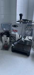 Lelit compact espresso machine and grinder