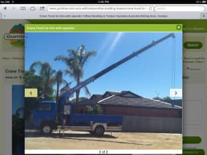 Crane Truck including Operator for Hire