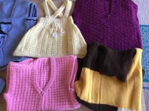 Brand new hand made knit wear for babies, children and womens
