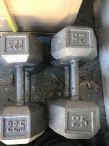 Dumbbells metal $2 a kg gym equipment weights fitness