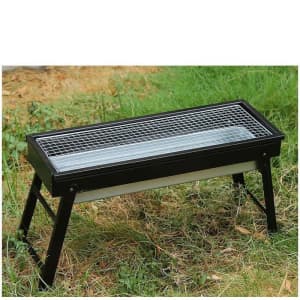 Charcoal BBQ Grill Portable Smoker Barbecue Outdoor Foldable Camping